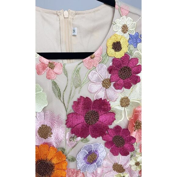 Women's Lace Formal Evening Gown Floral Maxi Dress Party Wedding Long Prom Dress - Picture 5 of 7